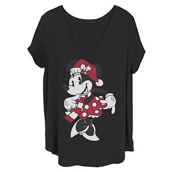 Disney's Minnie Mouse Juniors' Plus Classic Christmas Portrait Tee