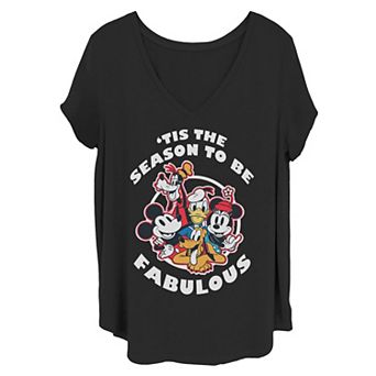 Disney's Group Shot Juniors' Plus 'Tis The Season To Be Fabulous Christmas Tee
