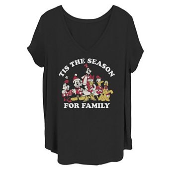 Disney's Mickey and Friends Juniors' Plus Christmas Season For Family Tee
