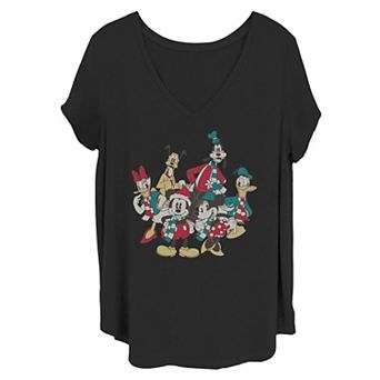Disney's Mickey Juniors' Plus Holiday Group Shot Tee