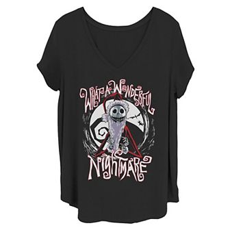 Disney's The Nightmare Before Christmas Juniors' Plus Jack Santa Claus Tee
