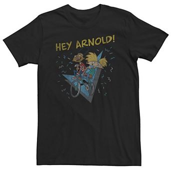 Big & Tall Nickelodeon Hey Arnold Gerald Handlebars Retro Bike Ride Tee
