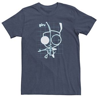 Big & Tall Nickelodeon Invader Zim X-Ray Schematic GIR Tee