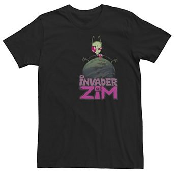 Big & Tall Nickelodeon Invader Zim Taking Over The World Portrait Logo Tee