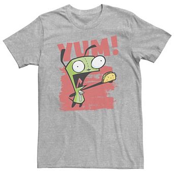 Big & Tall Nickelodeon Invader Zim Gir Screaming Yum! Taco Portrait Tee