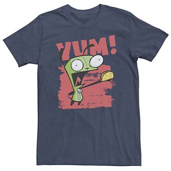 Big & Tall Nickelodeon Invader Zim Gir Screaming Yum! Taco Portrait Tee