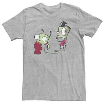 Big & Tall Nickelodeon Invader Zim Walking Gir Fire Hydrant Portrait Tee