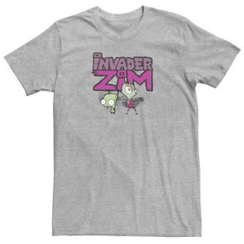 Big & Tall Nickelodeon Invader Zim And Gir Watercolor Portrait Logo Tee