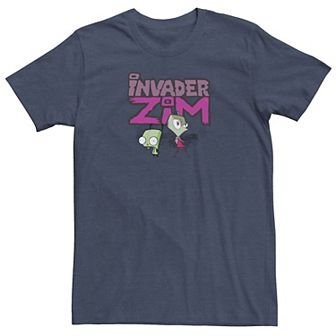 Big & Tall Nickelodeon Invader Zim And Gir Watercolor Portrait Logo Tee