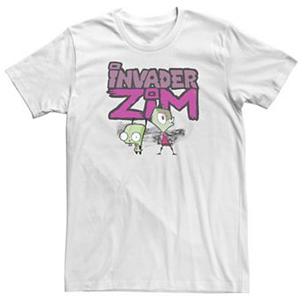 Big & Tall Nickelodeon Invader Zim And Gir Watercolor Portrait Logo Tee