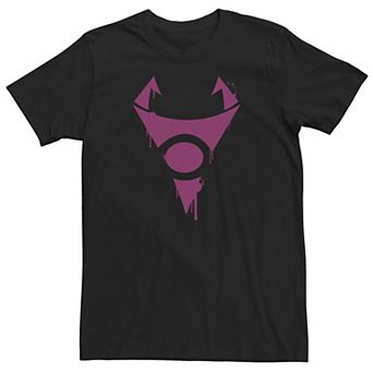 Big & Tall Nickelodeon Invader Zim Irken Symbol Purple Spray Paint Stencil Tee
