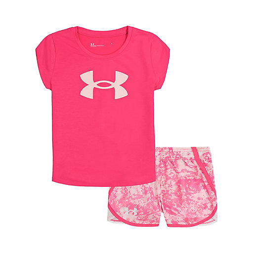 Under Armour Carter Tee Shorts Set Outfit Girls Top Bottom Shirt Youth 6 6x 