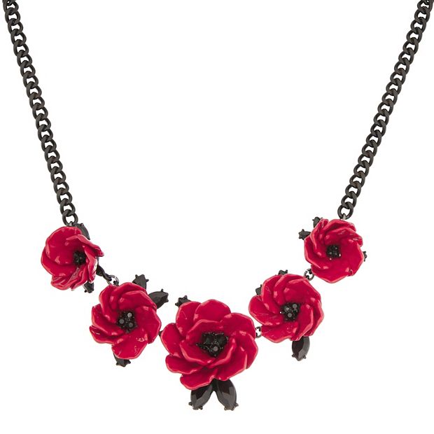 Simply Vera Vera Wang Pink Flower Necklace