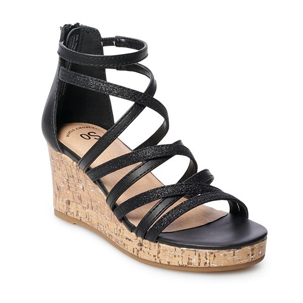 Kohls black wedge on sale sandals