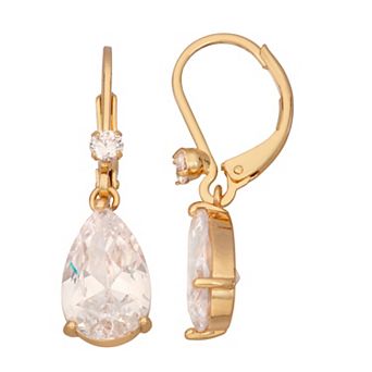 Napier Cubic Zirconia Teardrop Earrings