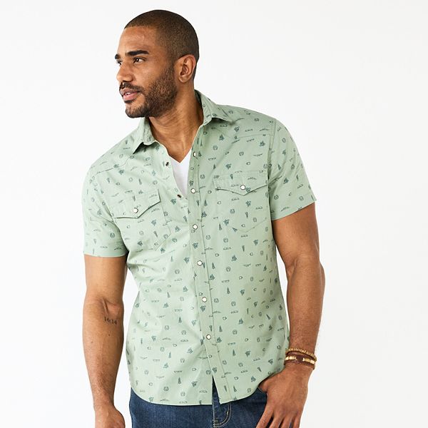 Mens short sleeve shop dress shirts kohls