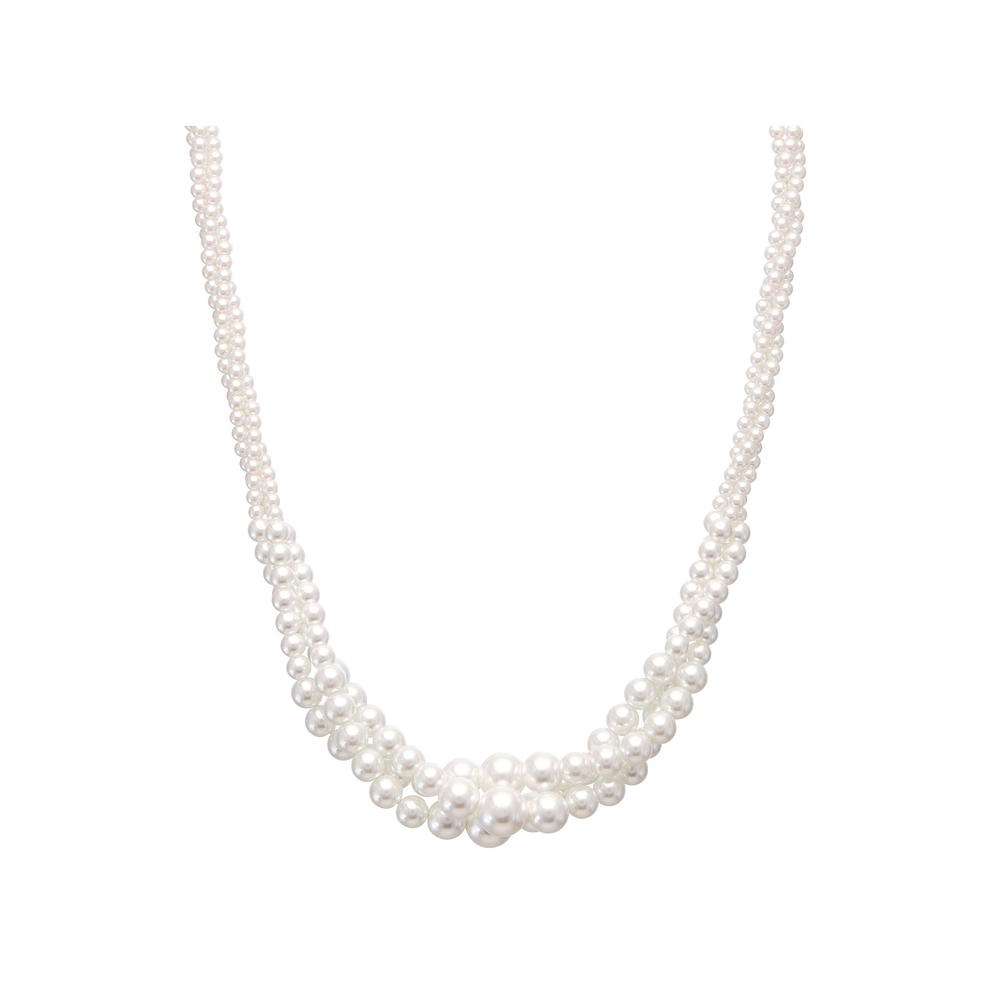 Simply Vera Vera Wang Twisted Simulated Pearl Collar Necklace, Womens, Sil