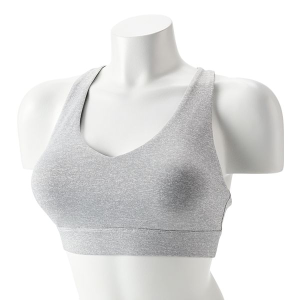 Champion Women's V-Neck Racerback Sports Bra, Moisture-Wicking Athletic  Sports Bra for Women, Moderate Support Sports Bra at  Women's  Clothing store