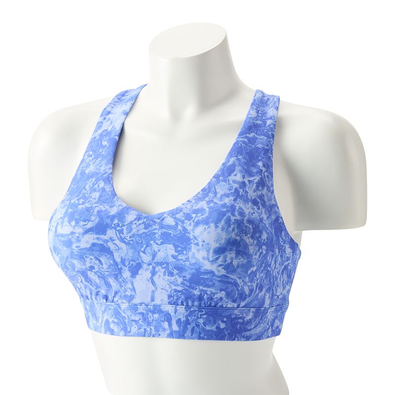 Tek Gear® Ultrastretch Medium-Impact V-Neck Sports Bra, Women's, Medium Blue Paint