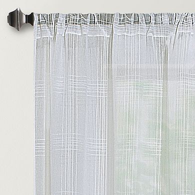Sonoma Goods For Life® Window Pane Sheer 2-pack Window Curtain Set