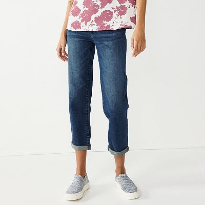 Women s Simply Vera Vera Wang Relaxed Boyfriend Jean Capri