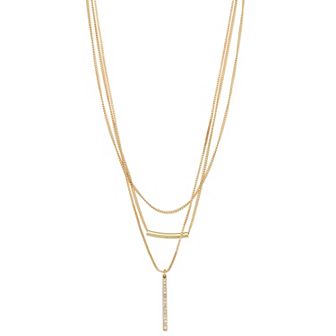 Nine West Simulated Crystal Multi-Strand Necklace