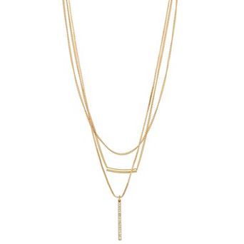 Nine West Simulated Crystal Multi-Strand Necklace