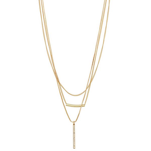 Nine West Simulated Crystal Multi-Strand Necklace