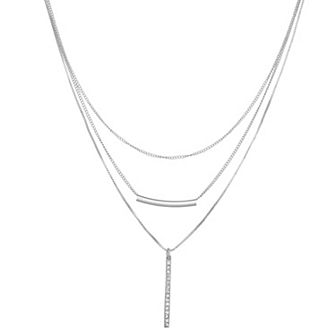 Nine West Simulated Crystal Multi-Strand Necklace