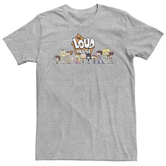 Big & Tall Nickelodeon The Loud House Cast In A Row Logo Tee
