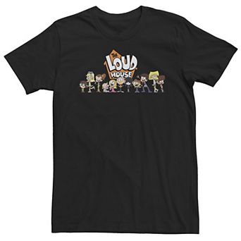 Big & Tall Nickelodeon The Loud House Cast In A Row Logo Tee