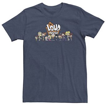 Big & Tall Nickelodeon The Loud House Cast In A Row Logo Tee