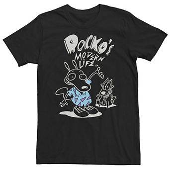 Big & Tall Nickelodeon Rocko's Modern Life Outline Contrast Retro Tee