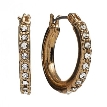 Nine West Simulated Crystal Mini Hoop Earrings