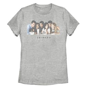 Juniors' Friends Group Portrait Cut Out Tee