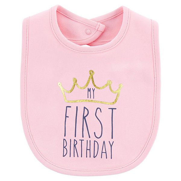 Baby Carter's First Birthday Teething Bib