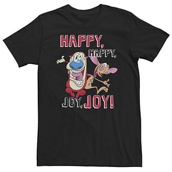 Big & Tall Nickelodeon Ren And Stimpy Happy Joy Crazy Eyes BFFs Tee