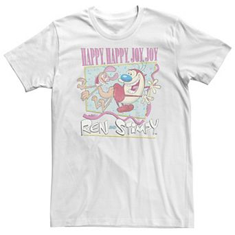 Big & Tall Nickelodeon Ren And Stimpy Happy Happy Joy Joy Retro Tee