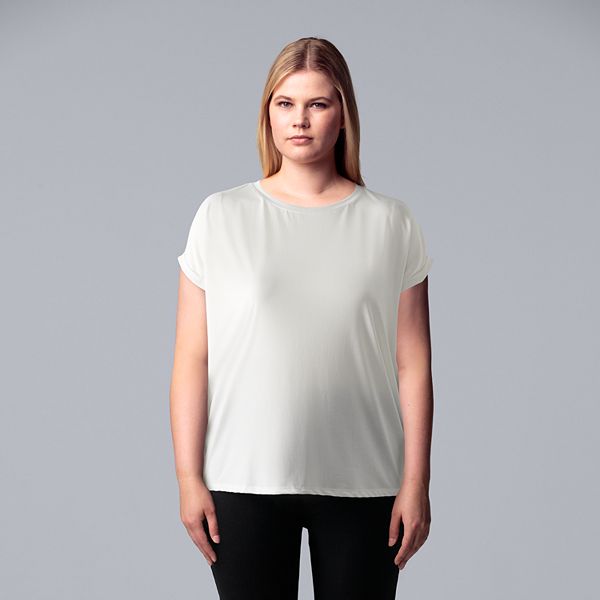 Petite Simply Vera Vera Wang Dolman Short Sleeve Tee