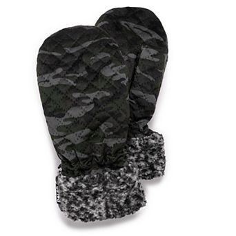 Women's MUK LUKS Quilted Frosted High Pile Fleece Mittens