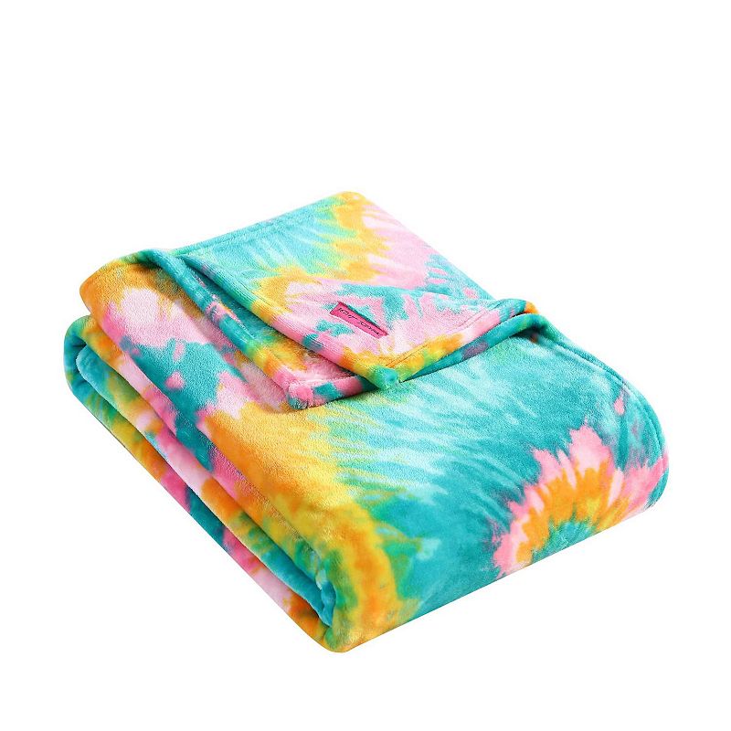 Betsey Johnson Tie Dye Love Blanket, Multicolor, Twin