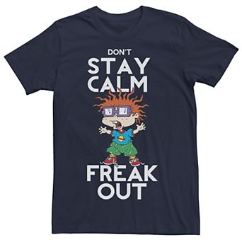 Big & Tall Nickelodeon Rugrats Chuckie Don't Stay Calm Freak Out Graphic Tee