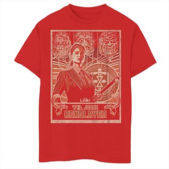 Boys 8-20 Marvel Loki Judge Renslayer Poster Graphic Tee