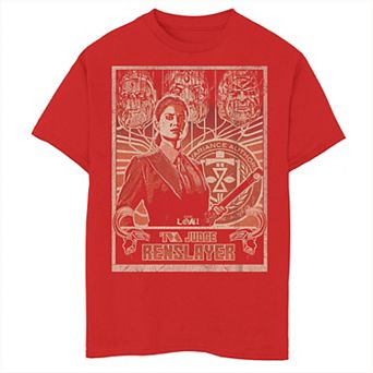 Boys 8-20 Marvel Loki Judge Renslayer Poster Graphic Tee