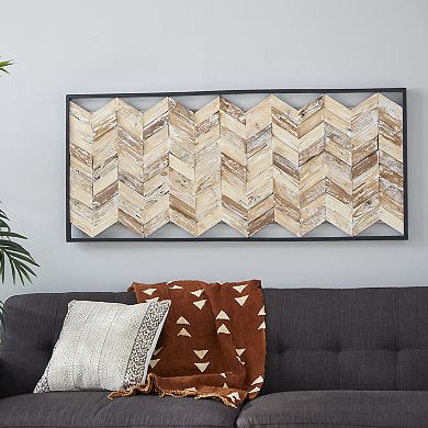 Stella & Eve Chevron Distressed Wall Decor