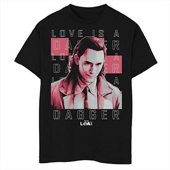 Boys 8-20 Marvel Loki Love Is A Dagger Quote Graphic Tee