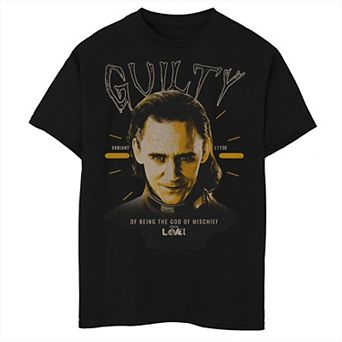Boys 8-20 Marvel Loki Guilty Head Shot Graphic Tee