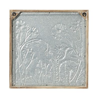 Stella & Eve Embossed Metal Floral Wall Decor 4-Piece Set