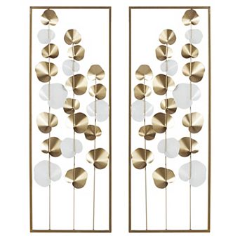 Stella & Eve Metallic Leaf Wall Decor 2 pc Set