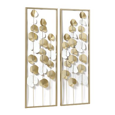 Stella & Eve Metallic Leaf Wall Decor 2-Piece Set